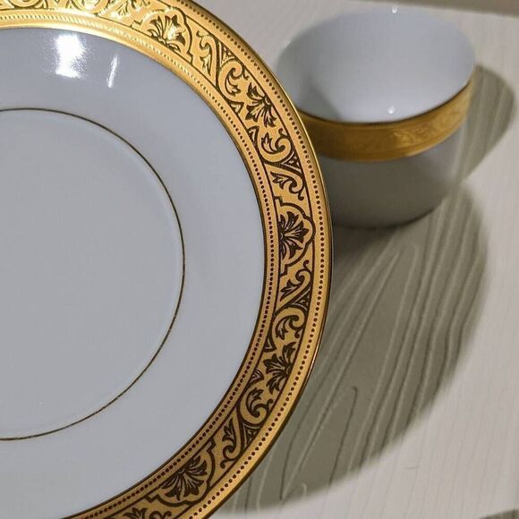 Philippe Deshoulieres Royal Trinanon Gold Tea Cup and Saucer 6pc Set - Picture 5 of 9